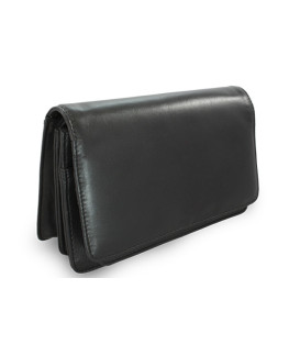 Černá pánská kožená dokladová etue 611-2412-60