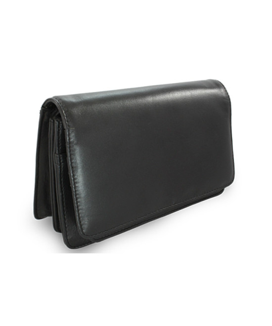 Černá pánská kožená dokladová etue 611-2412-60