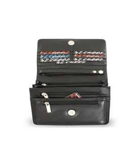 Černá pánská kožená dokladová etue 611-2412-60