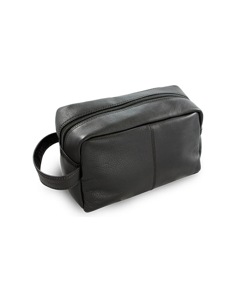 Černá kožená kosmetická etue 611-2059-60