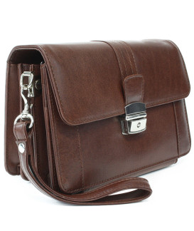 Hnědá pánská kožená etue se sklápěcím registrem 611-2415A-40