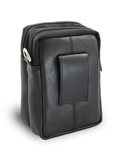 Černá kožená dokladová crossbody etue 611-6207-60