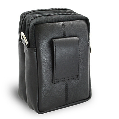 Černá kožená dokladová crossbody etue 611-6207-60