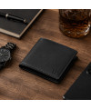 Černá kožená pánská peněženka s motivem croco 513-3126-60