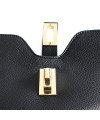 Černá elegantní kožená zipová kabelka 212-1036-60