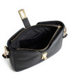 Černá elegantní kožená zipová kabelka/psaníčko 212-1025-60